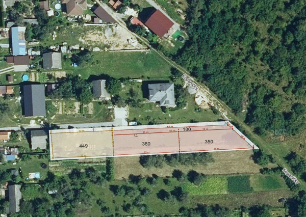 Pozemky na stavbu rodinných domov Nedožery - Brezany